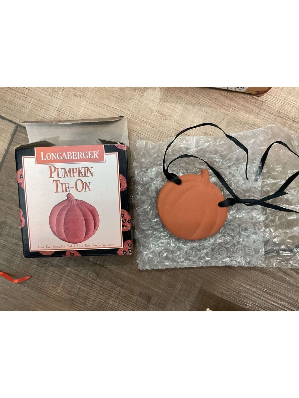 Longaberger Pumpkin tie on Terra Cotta New fall Halloween